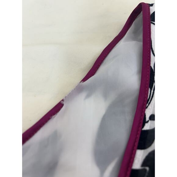 ASO Vampire Diaries Sz 6 Sundress Fit Flare Black Floral Ruching Sleeveless - Picture 9 of 12